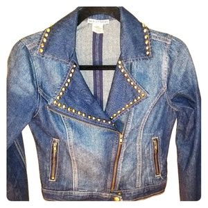 SHOP THE TRENDS Studded Denim Jacket